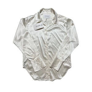 Frame- White Silk "The Standard" Shirt - NEW WITH TAGS